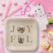 喜んで |ミニマモダンリストBeige Arch 2写真 ペーパープレート (パーティー)