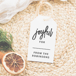 喜んで | モダンレタリングカスタムクリスマス ギフトタグ