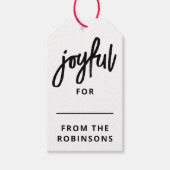 喜んで | モダンレタリングカスタムクリスマス ギフトタグ (正面)