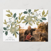 喜んで |ヴィンテージCHRISTMAS Botanicsフォトフレーム シーズンカード (正面)