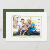 喜んで |写真のクリスマス(横) シーズンカード (正面/裏面)