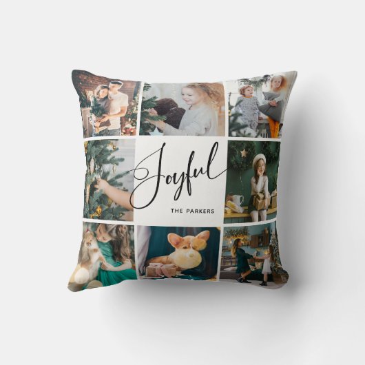 喜んで |写真エレガントの数々のクリスマス クッション (裏面)