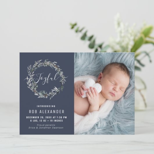 喜んで | 冬のリース休暇の誕生の発表 シーズンカード (スタンド正面)