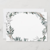 喜んで | 冬のリース休暇の誕生の発表 シーズンカード (裏面)