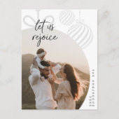 喜んで、家族の写真、季節の挨拶 ポストカード (正面)