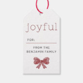 喜んで | 水の色の弓のクリモダンスマス ギフトタグ (正面)