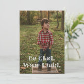 喜んで。衣服プレイドホリデーカード シーズンカード (スタンド正面)