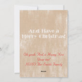 喜んで。衣服プレイドホリデーカード シーズンカード (裏面)