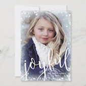 喜んで |霜の降りたクリスマスフォト シーズンカード (正面)