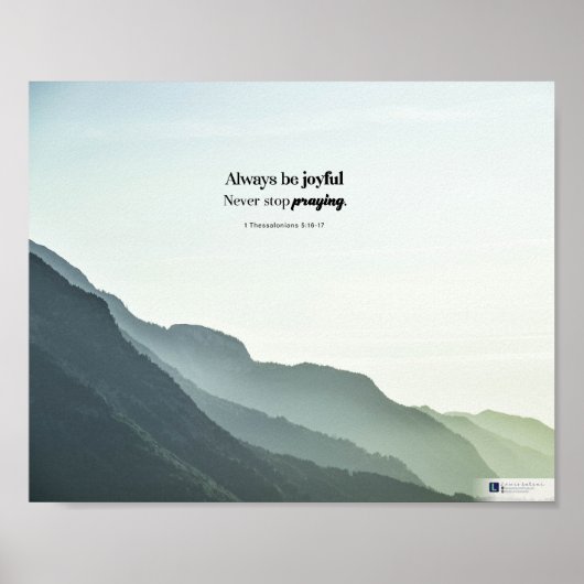 喜んで(1テサロニケ5:16-17) ポスター (正面)