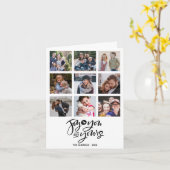 喜んで| 9平方フォトタイポグラフィ休日 カード (黄色い花)