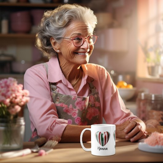 喜イタリアンび：カスタマイズフラグのハートマグカップ コーヒーマグカップ