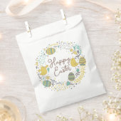 喜カラフルびの雛の卵と挨拶リース フェイバーバッグ (クリップ留めされた状態)