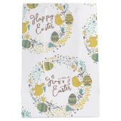 喜カラフルびの雛の卵と挨拶リース ミディアムペーパーバッグ (裏面)