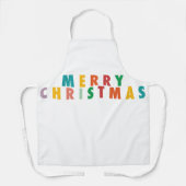 喜メリーび |クリスマスカラフル エプロン (正面)
