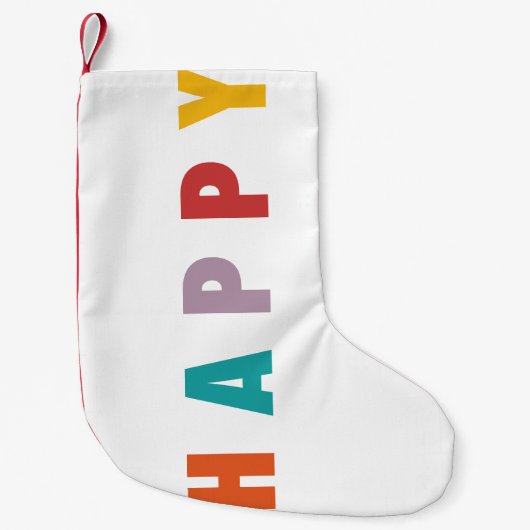 喜メリーび |クリスマスカラフル スモールクリスマスストッキング (正面)