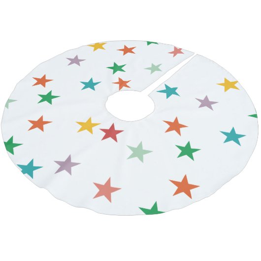 喜メリーび |クリスマスカラフル ブラッシュドポリエステルツリースカート (アングル)