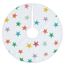 喜メリーび |クリスマスカラフル ブラッシュドポリエステルツリースカート