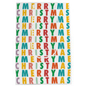 喜メリーび |クリスマスカラフル ミディアムペーパーバッグ (裏面)