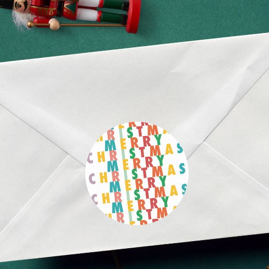 喜メリーび |クリスマスカラフル ラウンドシール