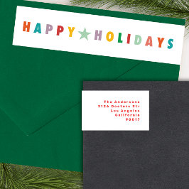 喜メリーび |クリスマスカラフル ラップアラウンドラベル