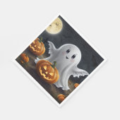 喜不気味び:ゴーストハロウィーンおもしろい スタンダードランチョンナプキン (角)