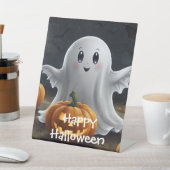 喜不気味び:ゴーストハロウィーンおもしろい 台座サイン (インサイチュ)