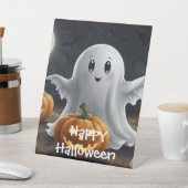 喜不気味び:ゴーストハロウィーンおもしろい 台座サイン (インサイチュ)