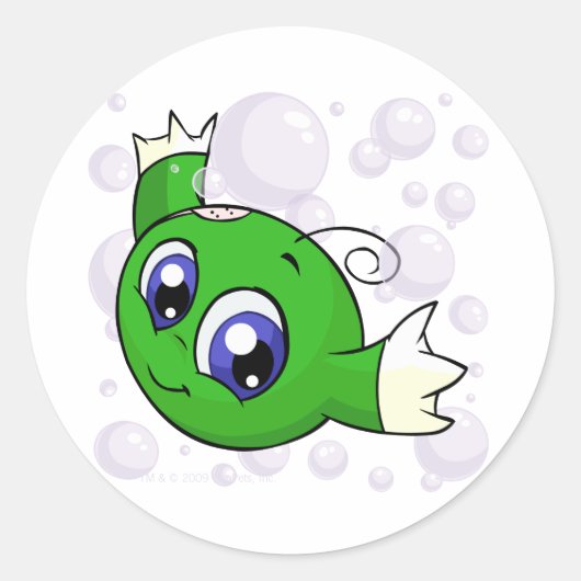 喜光湖を流れる緑の喜コ ラウンドシール (正面)