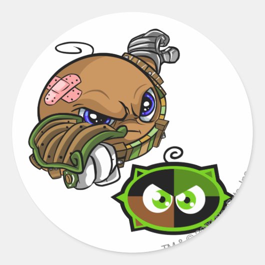 喜光湖チームキャプテン1 ラウンドシール (正面)