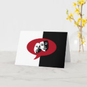 喜劇および悲劇のマスク カード (黄色い花)