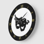 喜劇および悲劇のユニークな劇場の柱時計 ラージ壁時計 (傾斜)