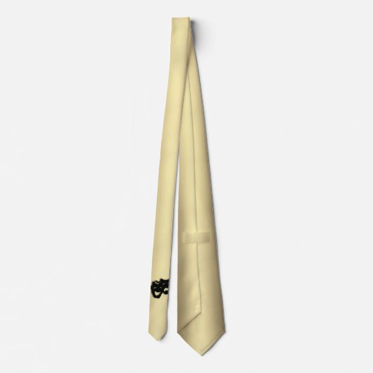 喜劇および悲劇の劇場の金ゴールド ネクタイ (裏面)