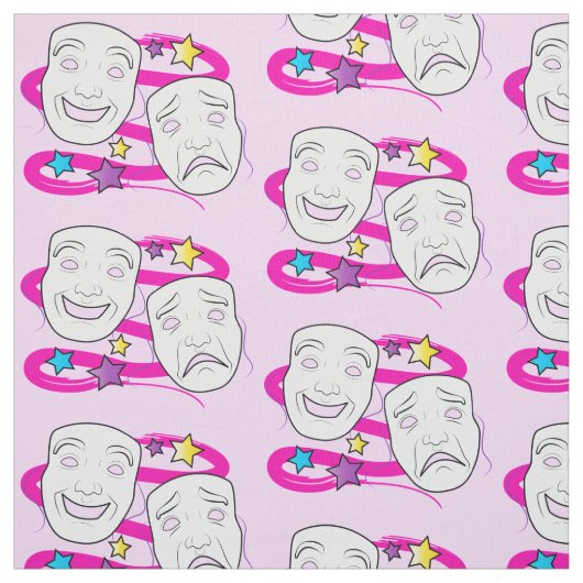 喜劇および悲劇の戯曲マスク ファブリック (見本)