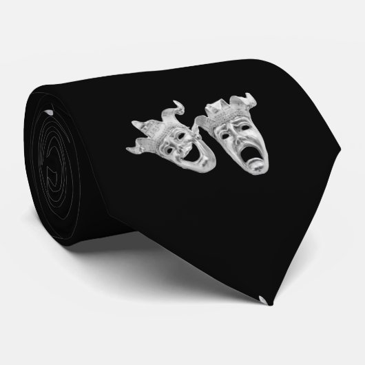 喜劇および悲劇の銀製の劇場 ネクタイ (ロール)