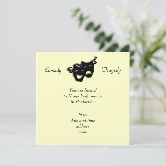 喜劇および悲劇の黒いマスクの招待状 招待状 (スタンド正面)