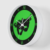 喜劇と悲劇のカッコいいグリーンシアターの壁時計 壁時計 (傾斜)