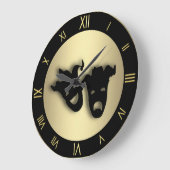 喜劇と悲劇のゴールズシアターの壁時計 ラージ壁時計 (傾斜)