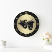 喜劇と悲劇のゴールズシアターの壁時計 ラージ壁時計 (ホーム)