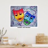 喜劇と悲劇のプリント ポスター (キッチン)