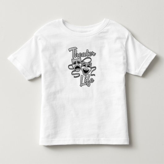喜劇と悲劇のマスク トドラーTシャツ (正面)