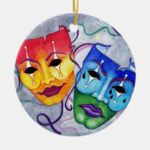 喜劇と悲劇の両面オーナメント セラミックオーナメント (正面)