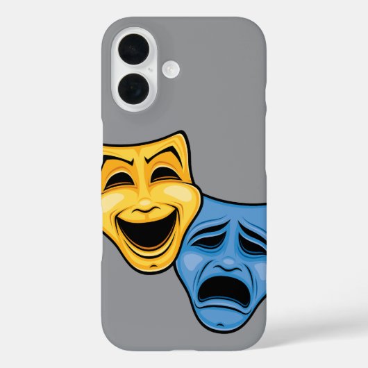 喜劇と悲劇の仮面デザイン Case-Mate iPhoneケース (裏面)