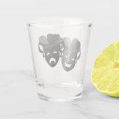 喜劇と悲劇の劇場ジェスターマスク ショットグラス (裏面)