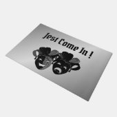 喜劇と悲劇の劇場マスク歓迎 ドアマット (アングル)