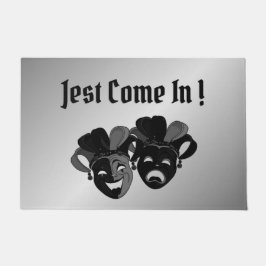 喜劇と悲劇の劇場マスク歓迎 ドアマット
