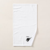 喜劇と悲劇の劇場マスク白 バスタオルセット (ハンドタオル)