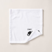 喜劇と悲劇の劇場マスク白 バスタオルセット (ウォッシュタオル)