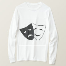 喜劇と悲劇の劇場マスクTシャツ