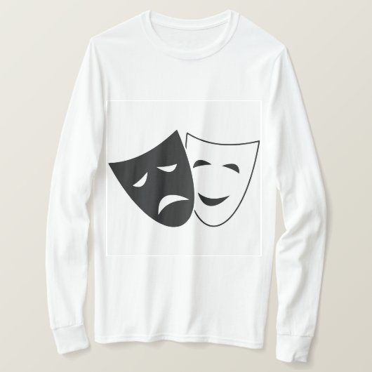 喜劇と悲劇の劇場マスクTシャツ Tシャツ (デザイン正面)